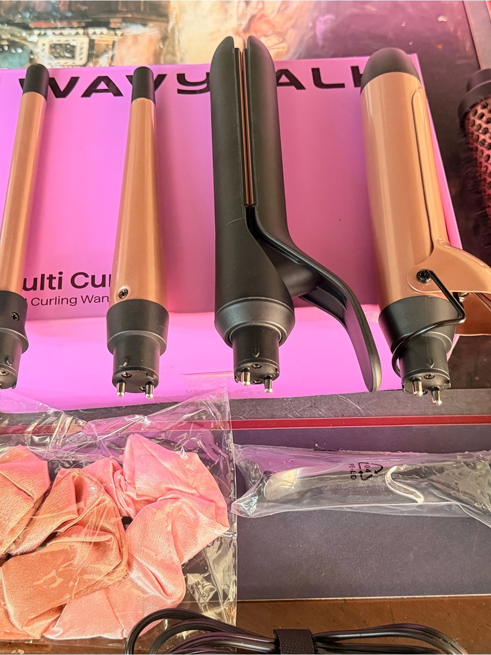 Multi-Curl 4-in-1 Curling Wand Set - Rose Gold/Black